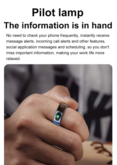 New R08 Smart Ring With Charging Case Smart Touch Screen Health Monitor Sports Fitness Tracker IP68 5ATM Waterproof Smart Ring