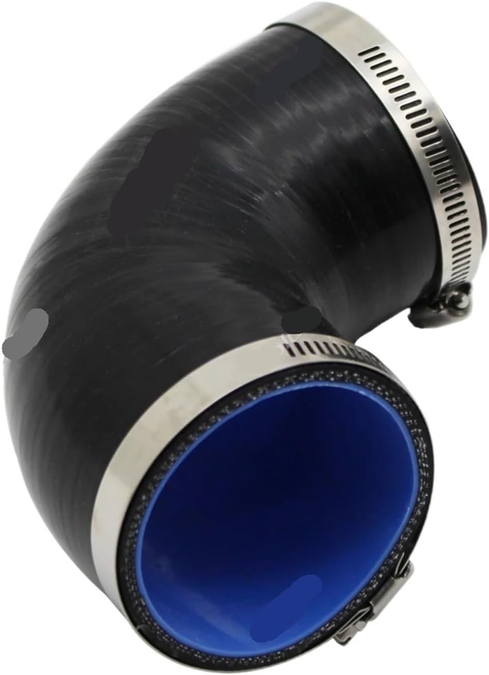 1 Pcs Hose 90 Degree Connector Car Intercooler Turbo Intake Pipe Coupler Black Multi Size (Color : 89MM)