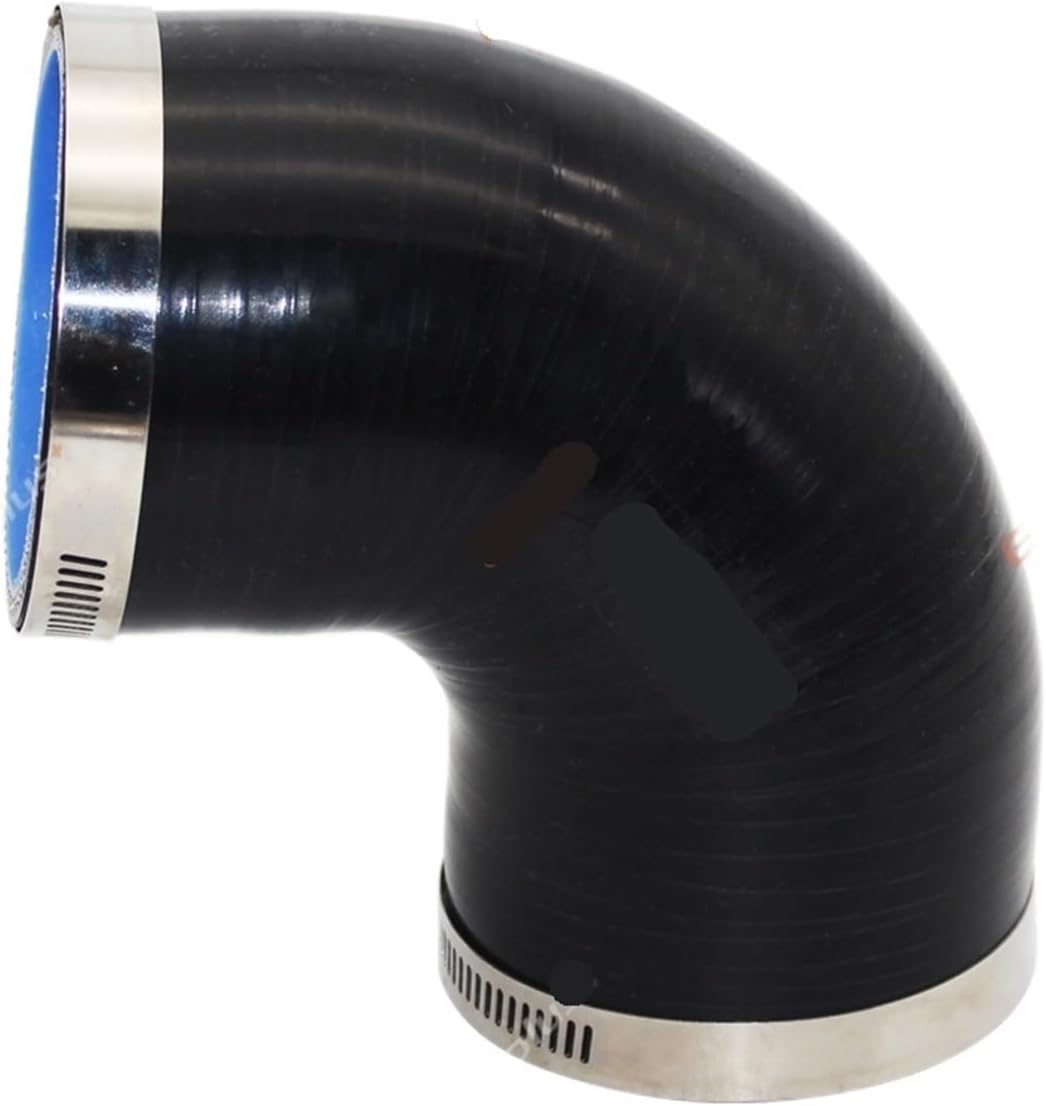 1 Pcs Hose 90 Degree Connector Car Intercooler Turbo Intake Pipe Coupler Black Multi Size (Color : 89MM)