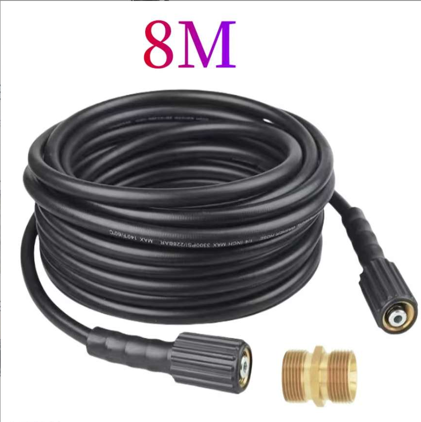 High Pressure Washer Hose Water Cleaning Extension Hose with Brass Extender, M22-Pin 14/15 for Karcher/Lavao/Hutter