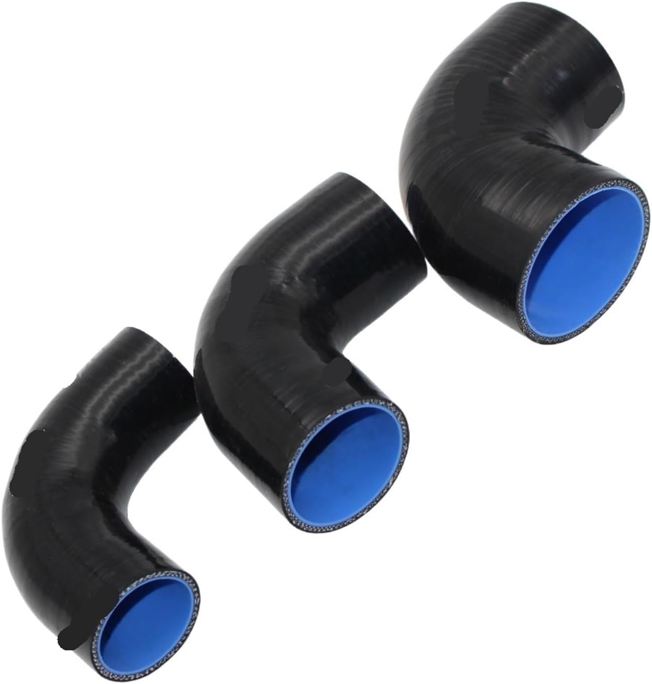 1 Pcs Hose 90 Degree Connector Car Intercooler Turbo Intake Pipe Coupler Black Multi Size (Color : 89MM)
