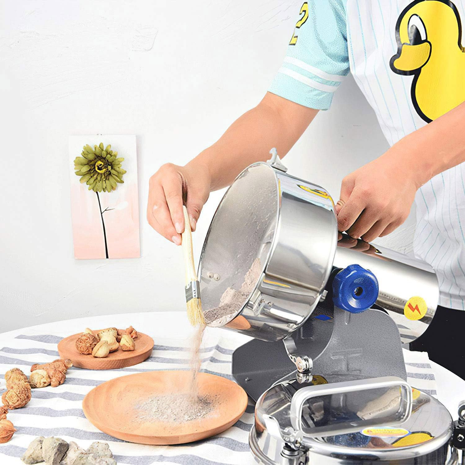 ANXYYDS Electric Grain Grinder Spice Grain Mill Stainless Steel High Speedy Grinding with Overload Protection& 5min Timer Mill for Dry Spice Herbs/Nut/Coffee/Rice,4500g