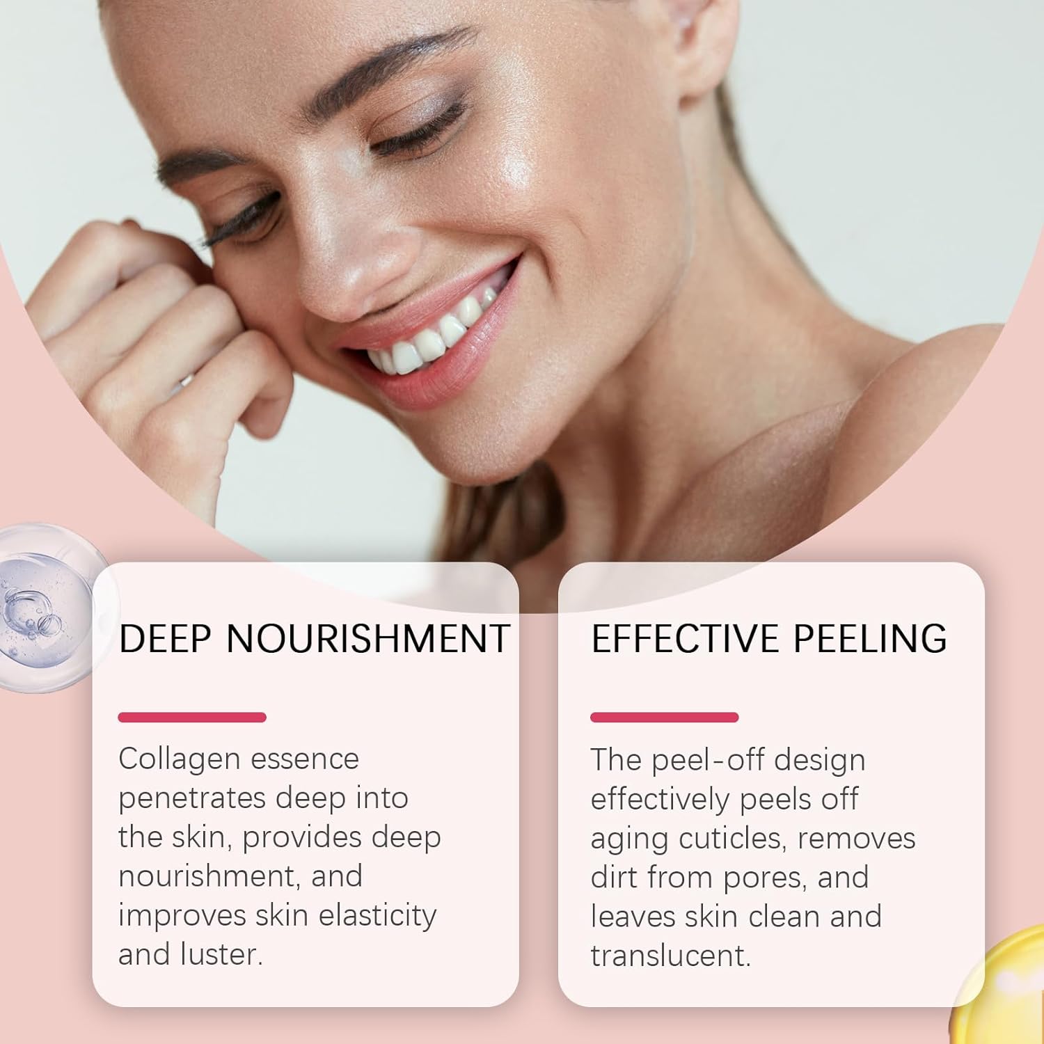 PlusBee Collagen Night Wrapping Mask 75g + Brush, Hydrating Overnight Peel Off Facial Mask, Perfect for Dry & Dehydrated Skin, Collagen Night Wrapping Mask for All Skin Types