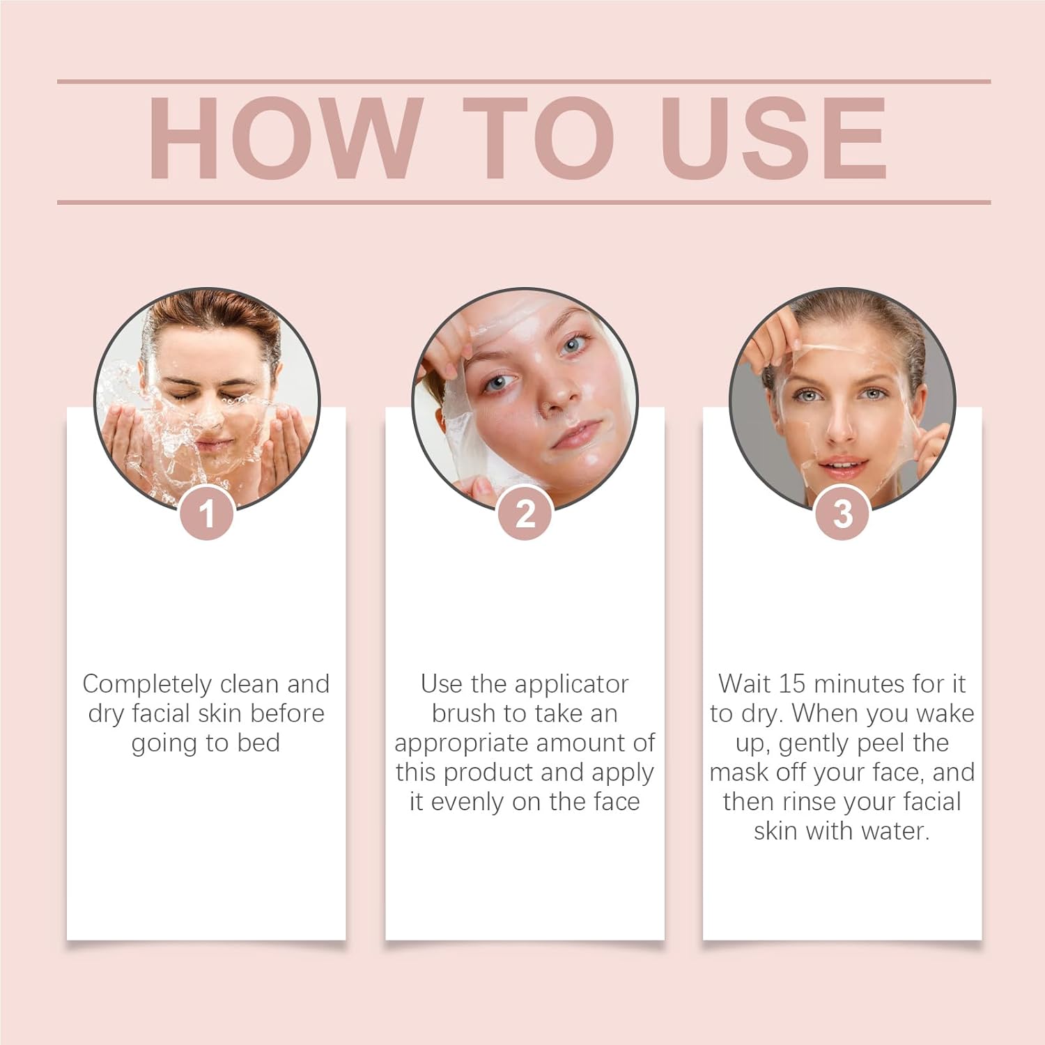PlusBee Collagen Night Wrapping Mask 75g + Brush, Hydrating Overnight Peel Off Facial Mask, Perfect for Dry & Dehydrated Skin, Collagen Night Wrapping Mask for All Skin Types