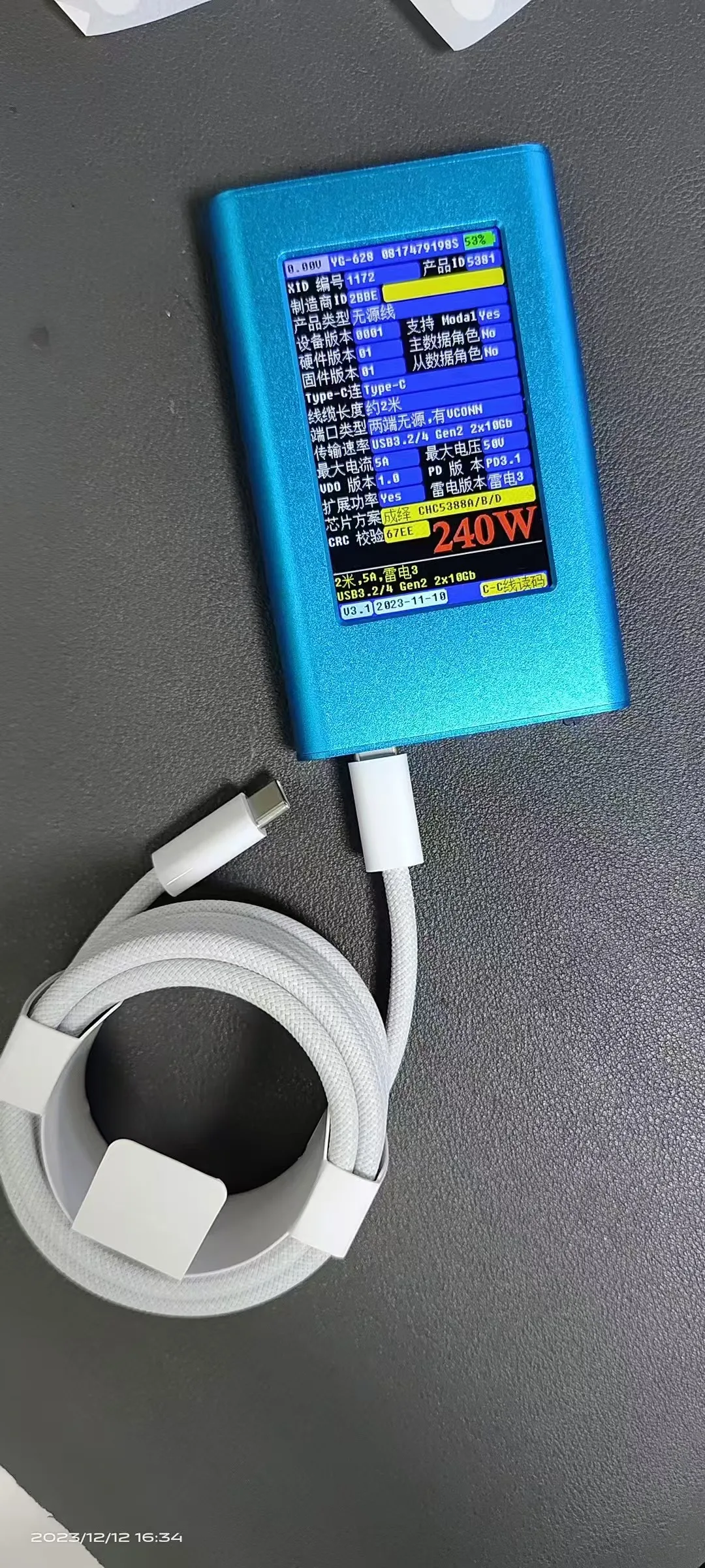 Large Stock 1m 2m 240W 60W USB C to Type C Cable Fast Charging Data Cable for 16 15 Pro Max Phone Cord for iphone Charger