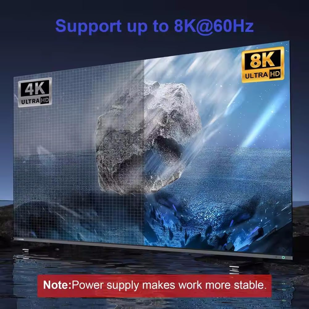 Suoumwa Bi Directional USB C Switch Splitter 8K USB C Switcher KVM 8K 60Hz 4K 144Hz Video for Multiple Source No USB C Line