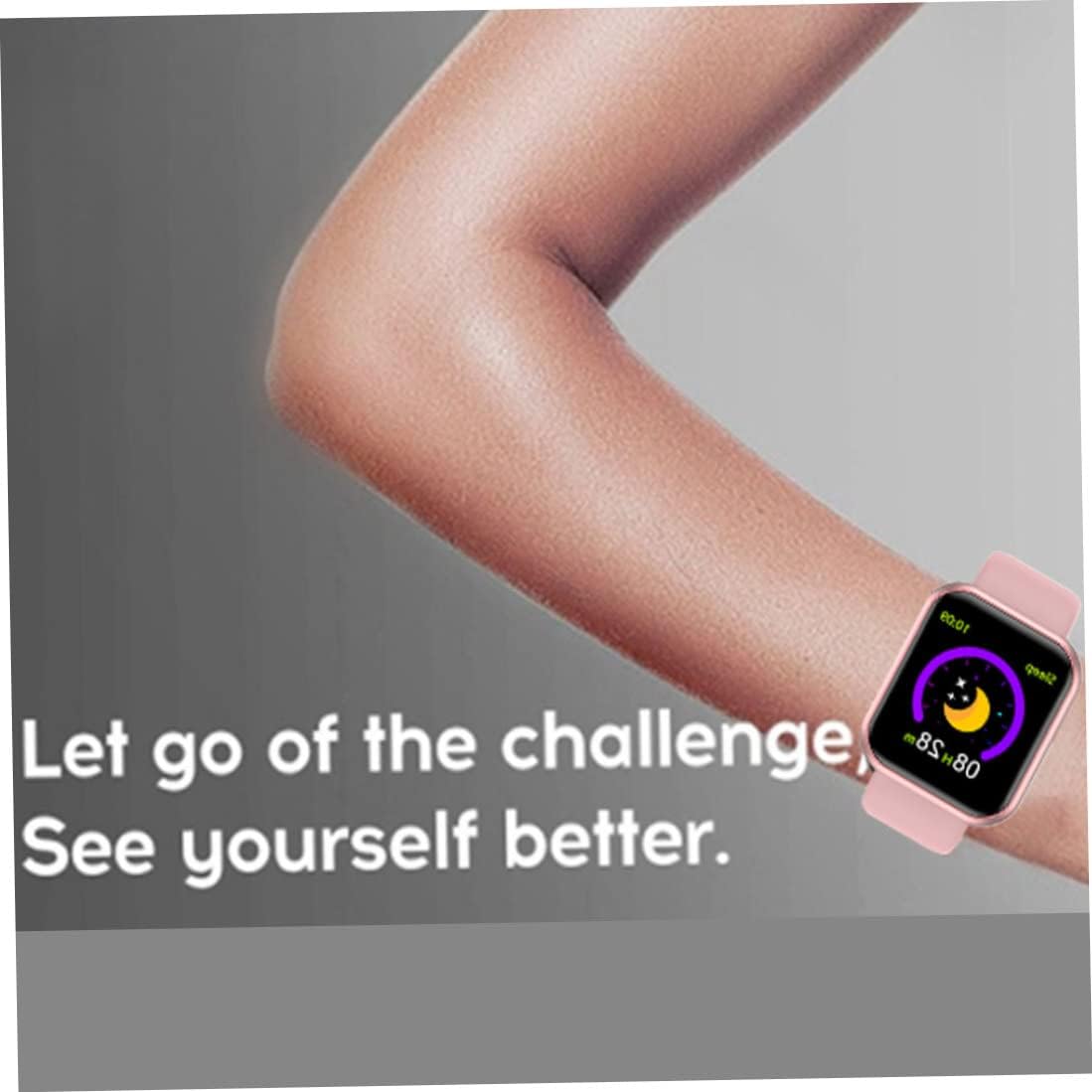 Yoyakie Smart Bracelet Sports Watch Heart Rate Camera Bracelet Y68 Bluetooth Blood Pressure Fitness Tracker for Women Men Pink,Smart Watch for Kids