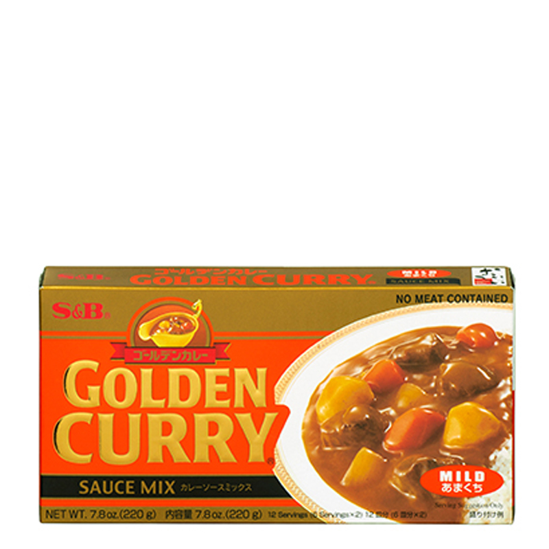 【日本咖喱酱料微辣】 S&B GOLGEN CURRY MILD 【92g/盒】【 24盒/箱】 GaLJ
