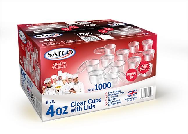 塑料杯连盖SATCO 4OZ PLASTIC 800set ZhiB