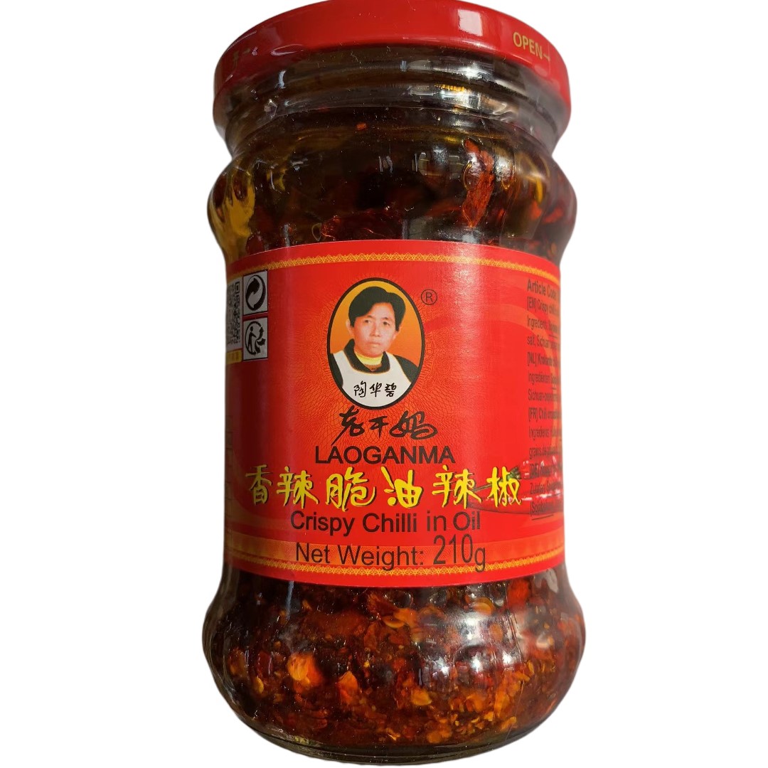 【老干妈香辣脆油辣椒】
   LGM CRISPY CHILLI IN OIL 
【210G/瓶】【24瓶/箱】laogm lajy