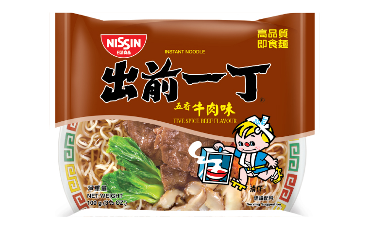 【出前一丁牛肉面】
  NISSIN NOODLE FIVE SPICE BEEF 
  100G/包【30包/箱】FangBM