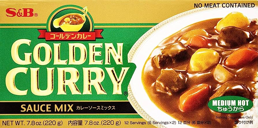 【日本咖喱酱料中辣】S&B GOLDEN  CURRY MEDIUM HOT 【92G/盒】【24盒/箱】 GaLJ